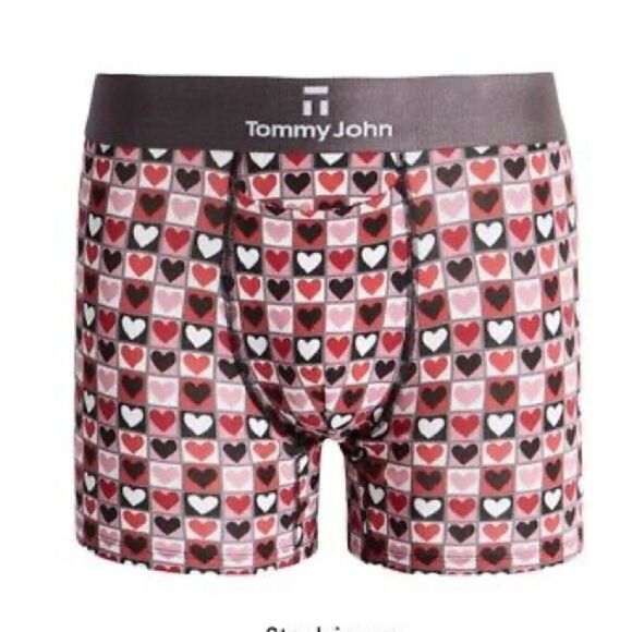 Tommy John Second Skin 6" Boxer Brief Multi Heart Blocks Honeymoon 2xl nwt - Picture 1 of 6